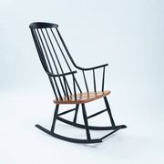 Fauteuil à bascule danois Lena Larsson Grandessa du milieu du siècle, années 1950