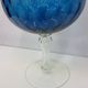 Blue-violet glass chalice vase, Italy, 1970s.