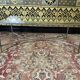 Neoclassical brass and glass coffee table