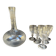 Decanter and 6 cut crystal porto glasses XIXth