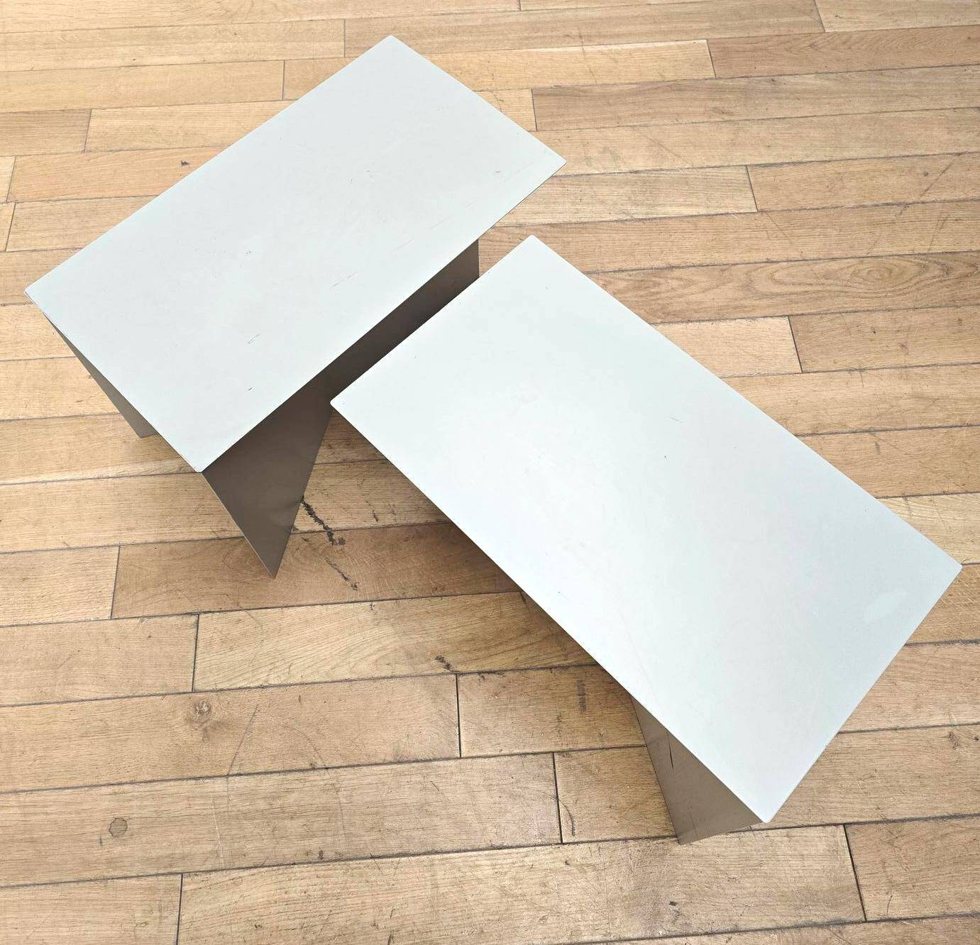 Pair of Slit side tables, Hay