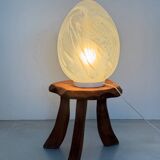 Large designer egg lamp by Vianne Verrerie from the 70s