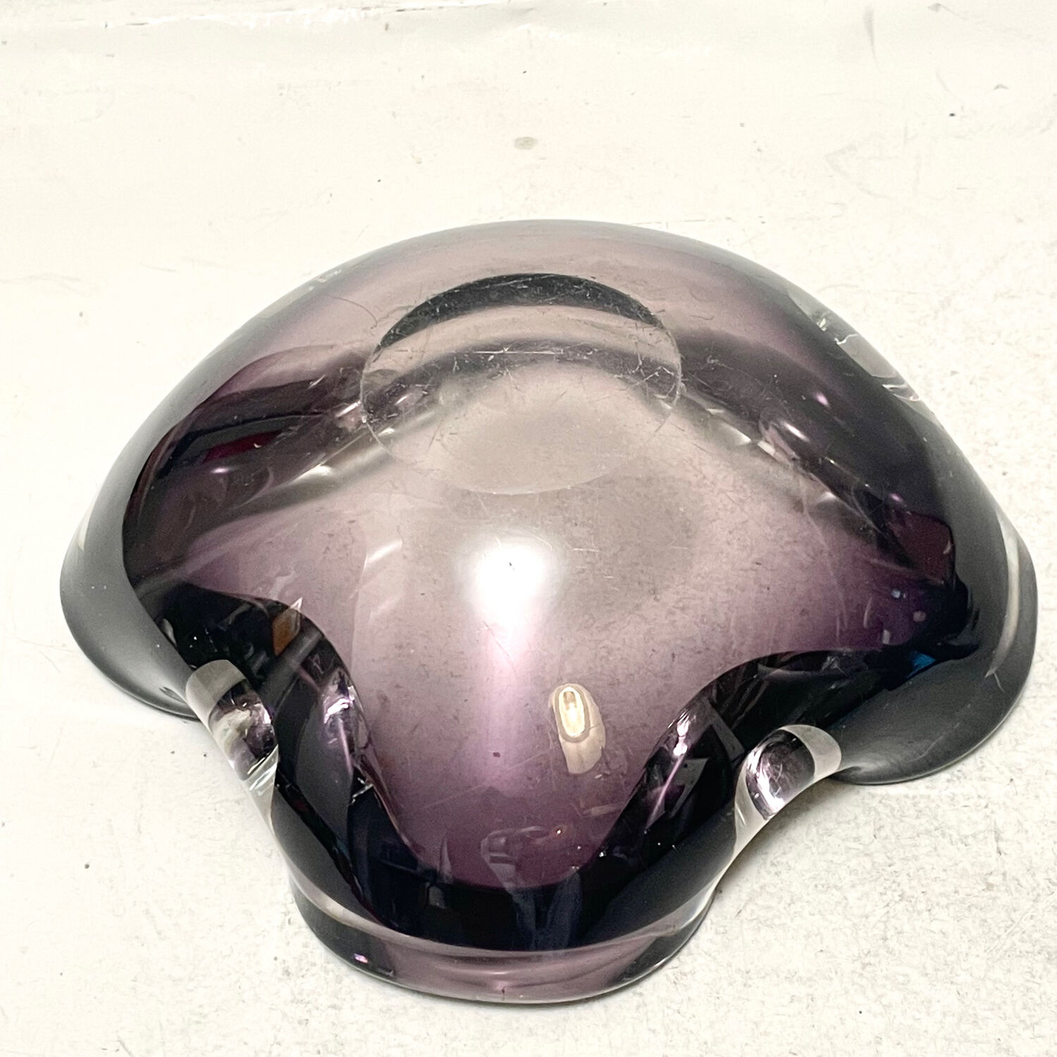 Sommerso ashtray in Murano glass 60 years