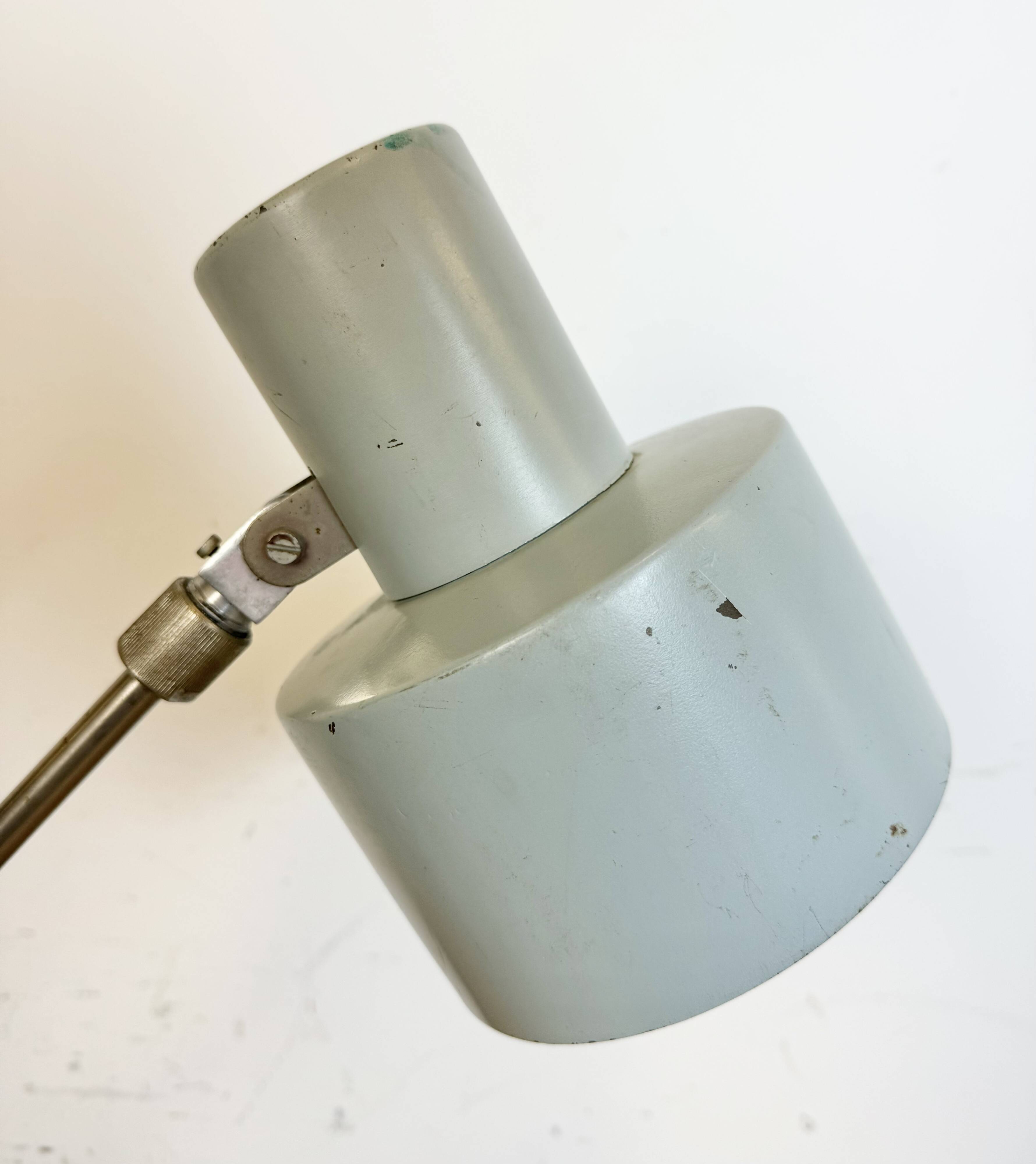 Grey Industrial Factory Office Desk Lamp from Elektrosvit, 1970s