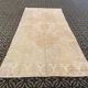 Handmade vintage pastel area rug