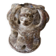 Terracotta Candle Holder Dancing 3 Aztec Characters - Tribal Art