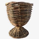 Cache pot en rotin des années 1970