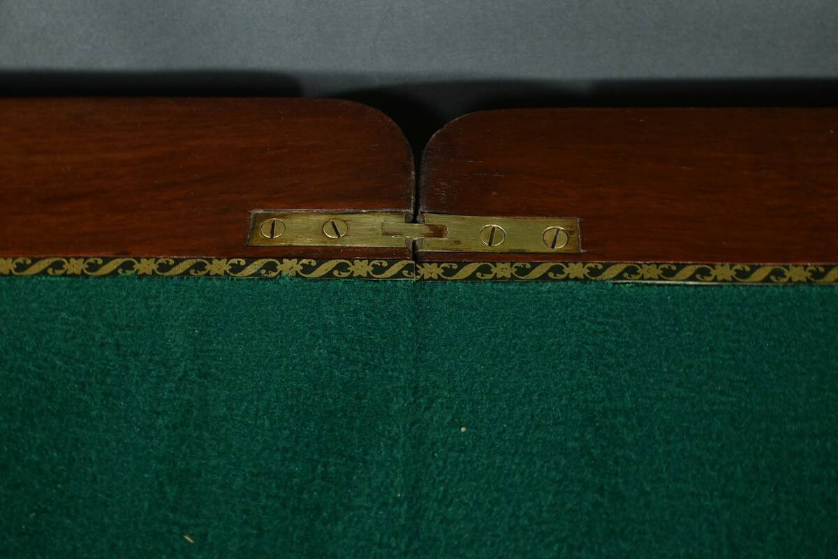 Mahogany Games Table, Louis XV/Louis XVI Transition Style – Late 19th Century