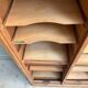 Oak filing cabinet with curtains (renovated)