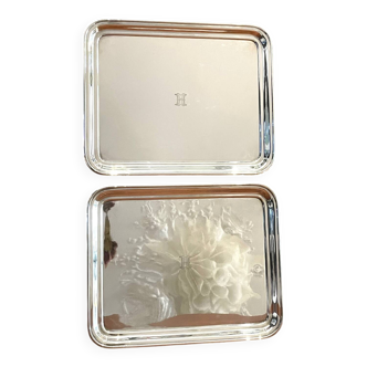 Christofle, 2 rectangular serving trays