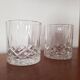 Set of 2 crystal whisky glasses
