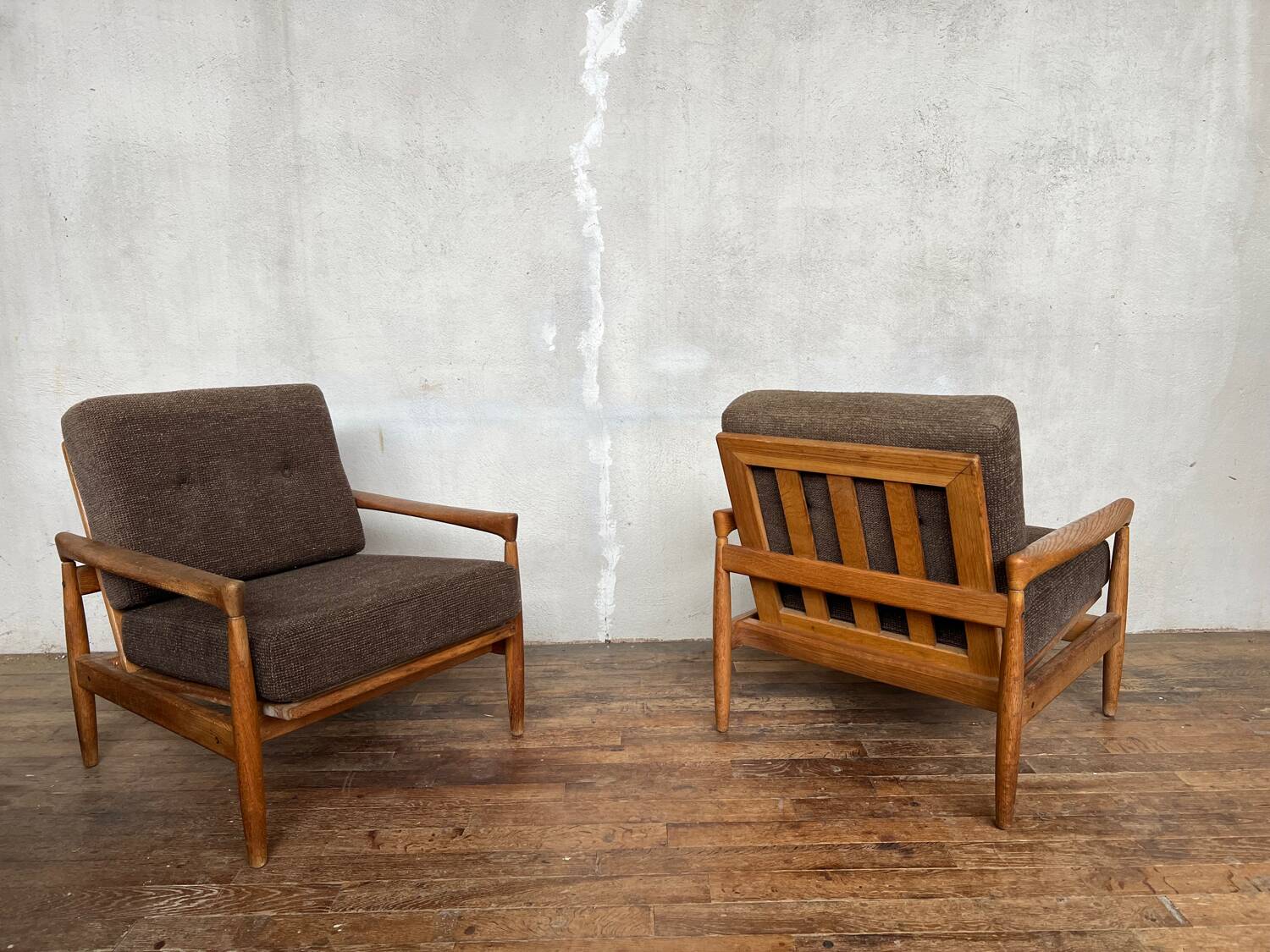 Pair of Scandinavian armchairs by Erik Wørtz for Möbel-Ikea, 1960