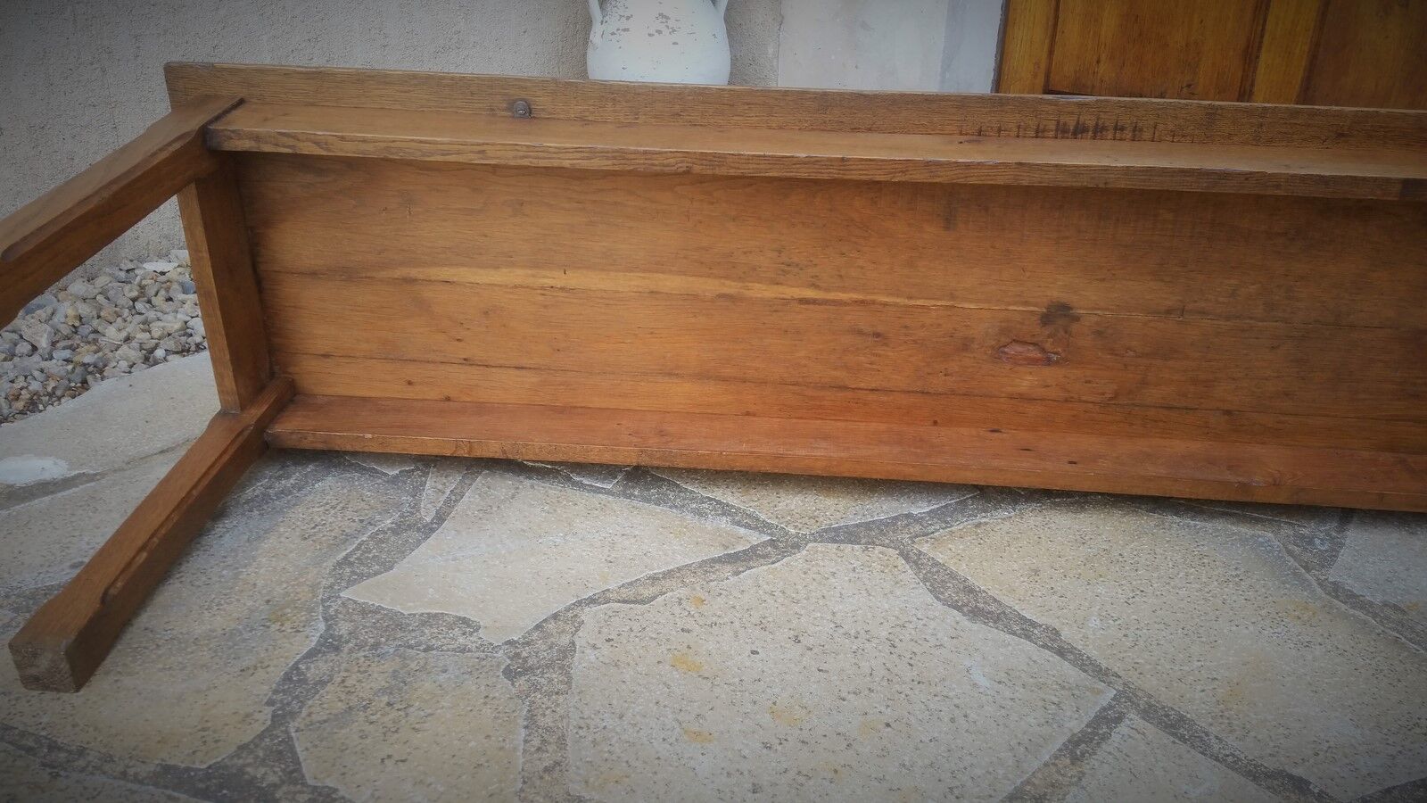 Large old oak bench