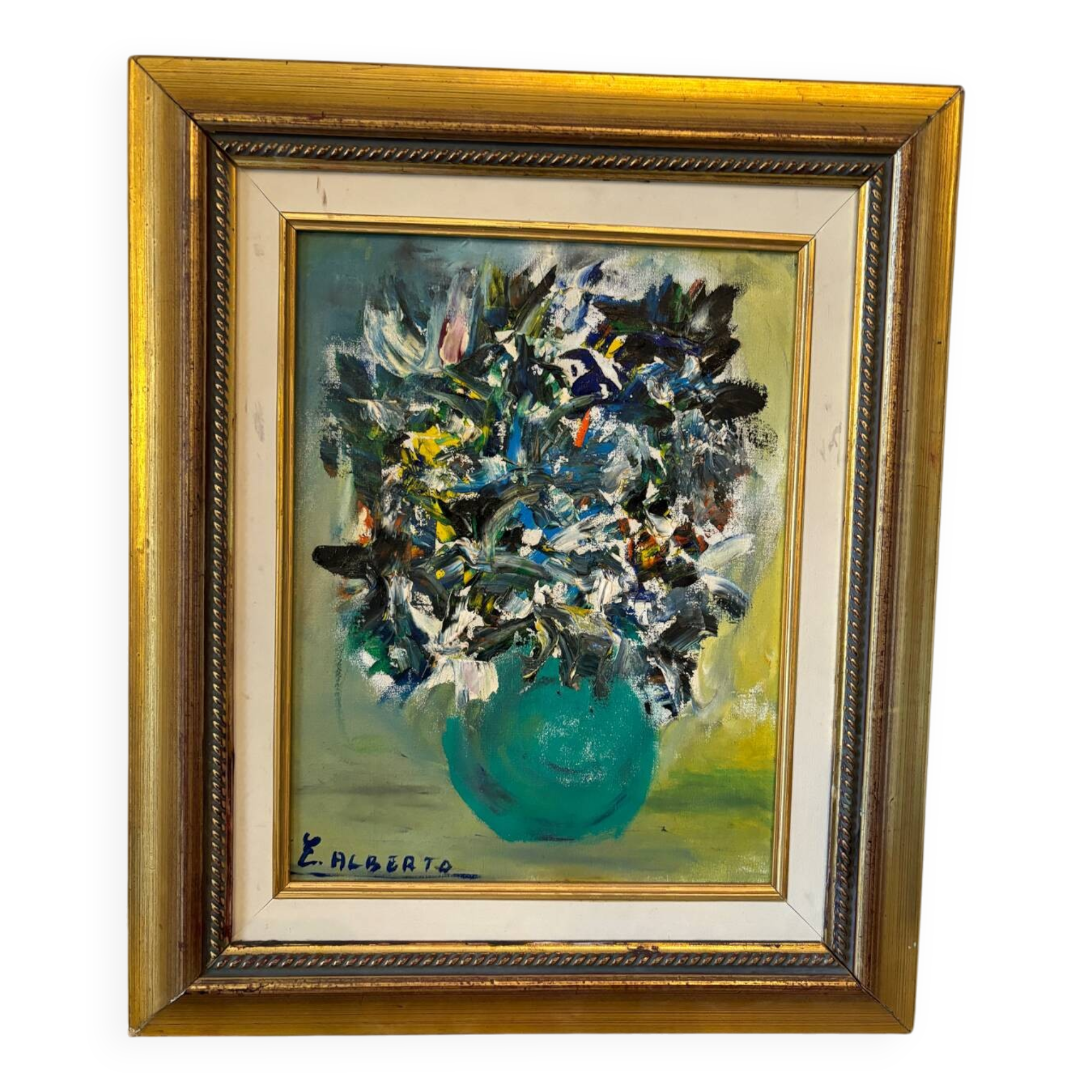 Bouquet of flowers signed Alberto