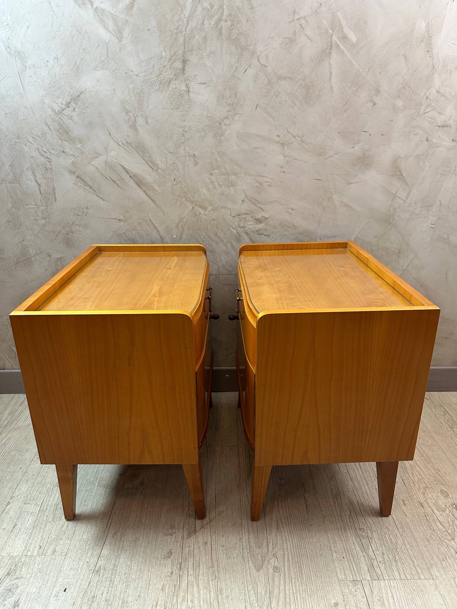 Pair of 1950 bedside tables