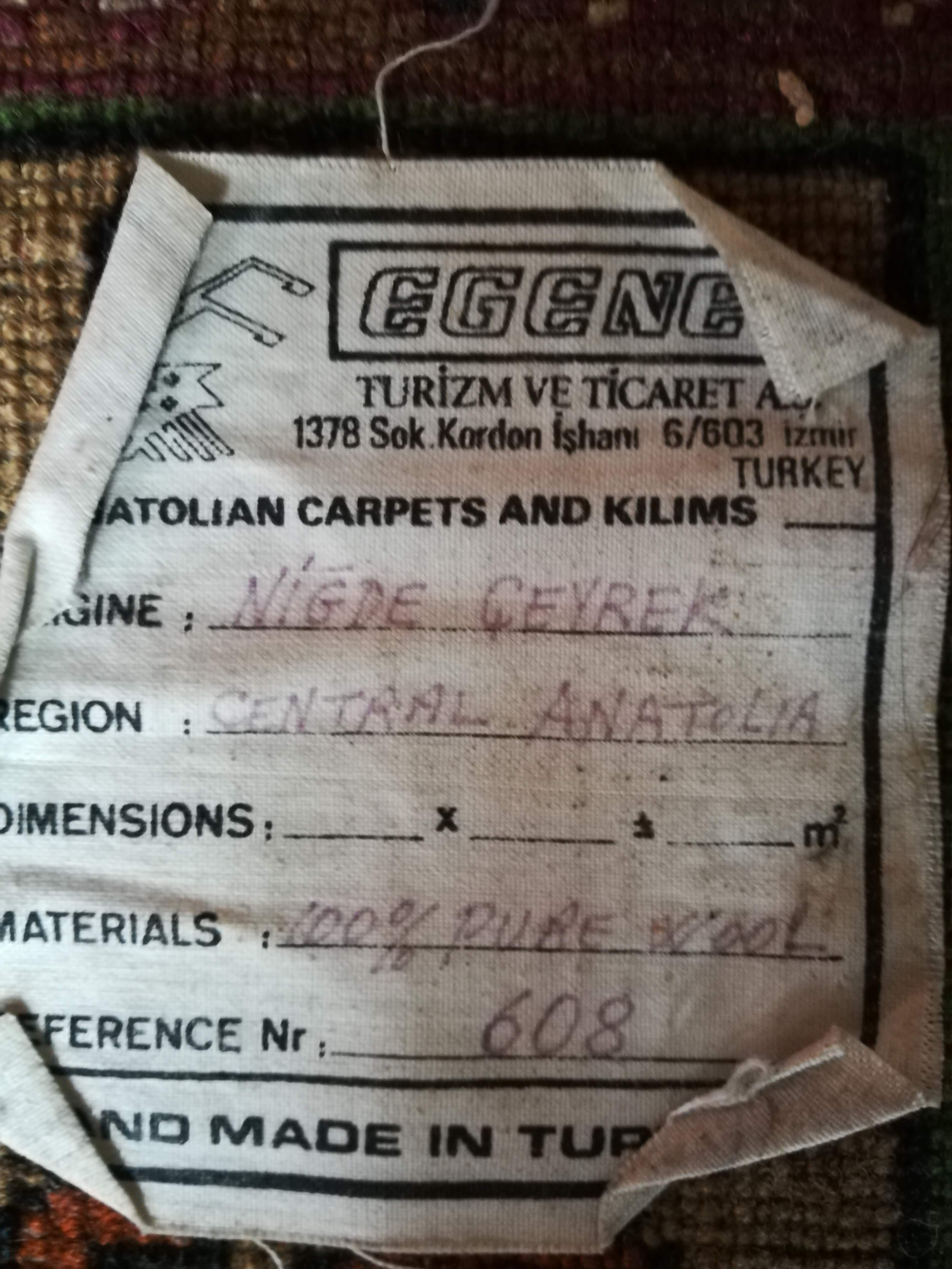 Turkish carpet from Anatolia - 72x115