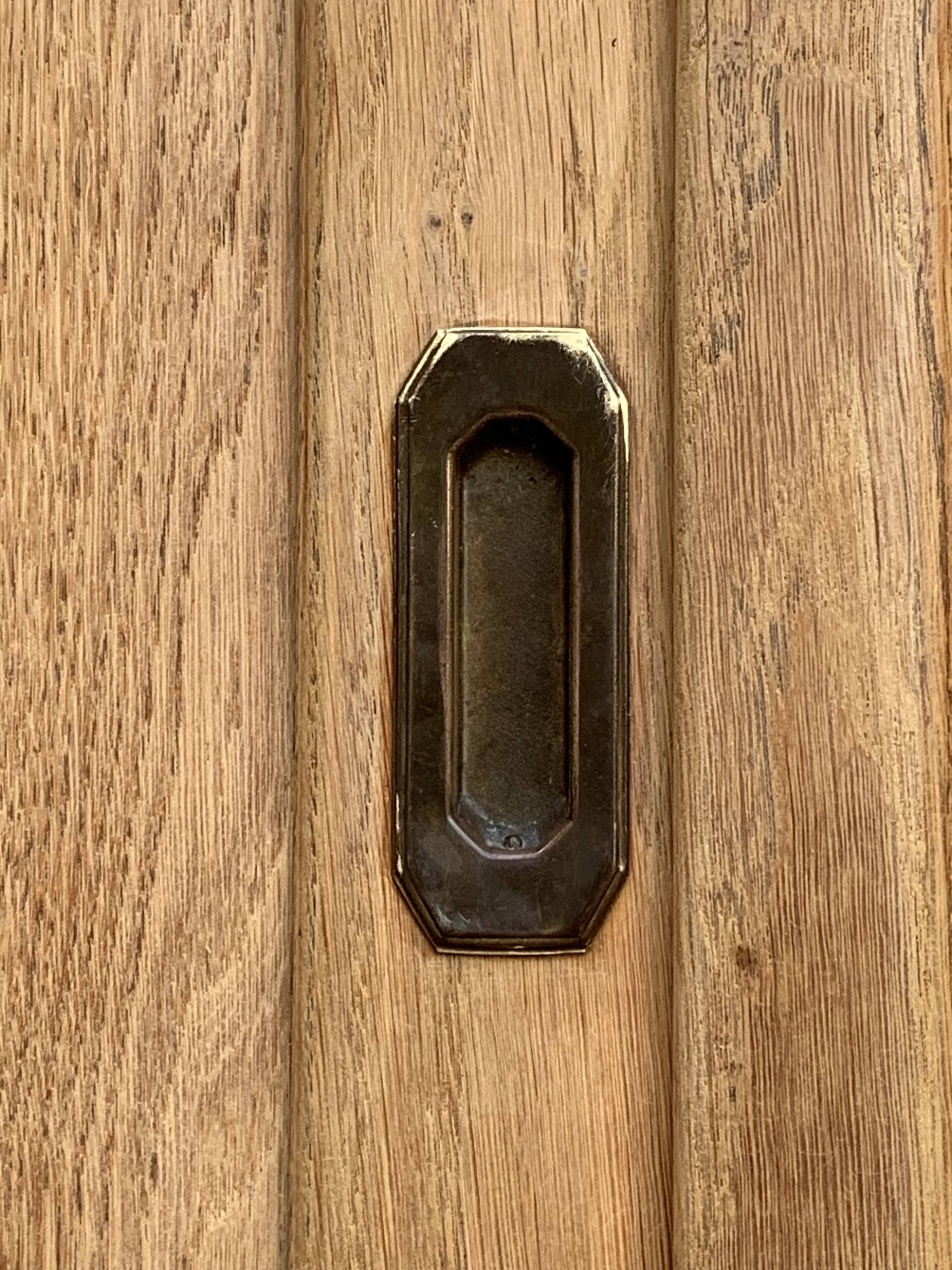 Parisian art deco wardrobe sliding doors solid raw oak