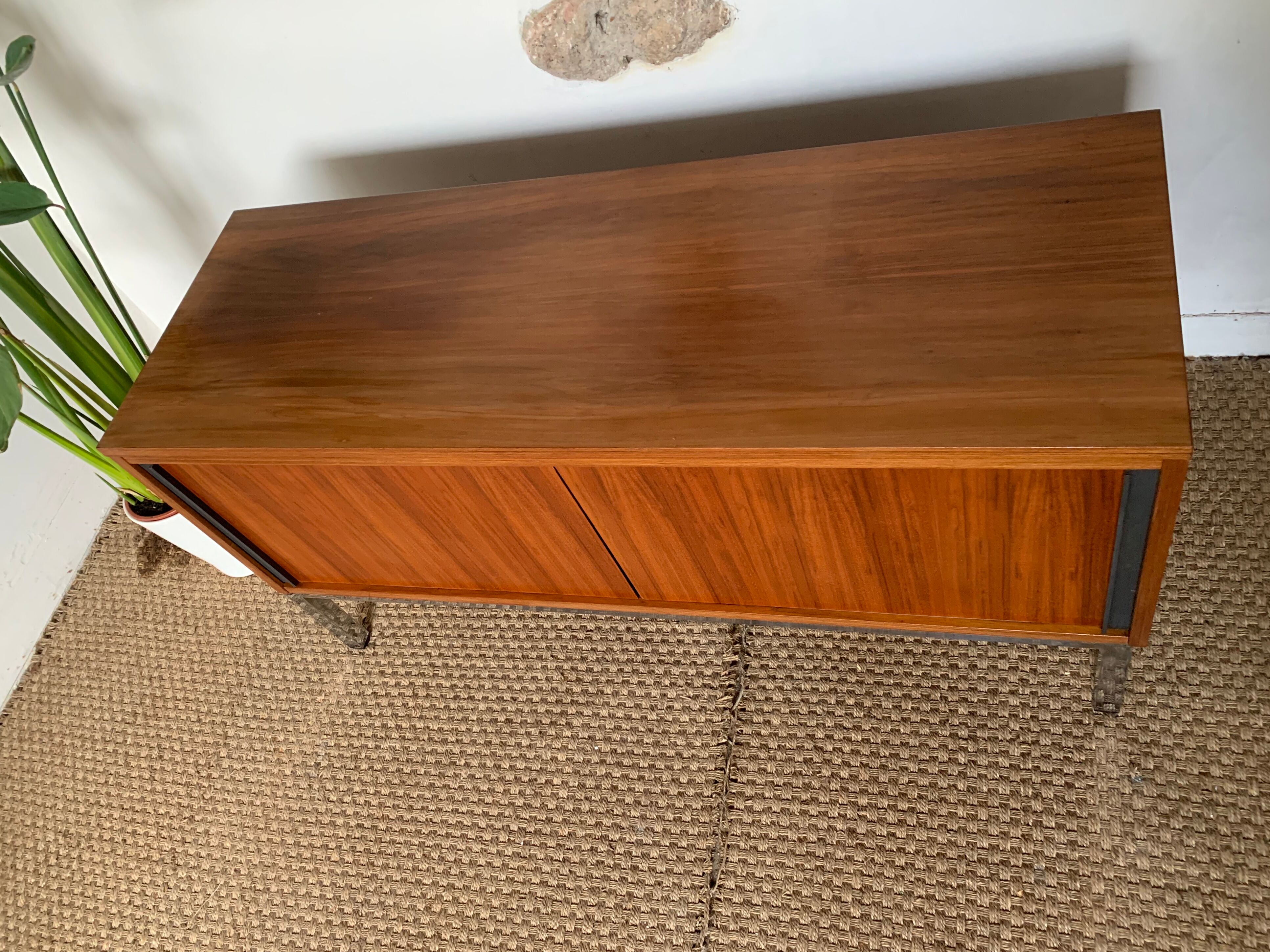 Teak sideboard, sliding doors