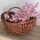 Woven wicker basket, folk art