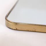 Large Italian mirror from the 1950s, 71x55 cm.