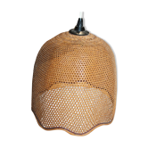 Braided bamboo hanging lamp