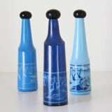 Bouteille vintage, Salvador Dali pour Rosso Antico Ltd, Italie années 1970, ensemble de trois