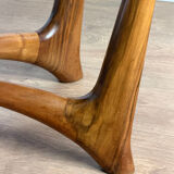 Vintage wooden coffee table – sculptural base