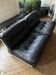 Amanta armchair pair - Mario Bellini 70s - black leather and cream shell