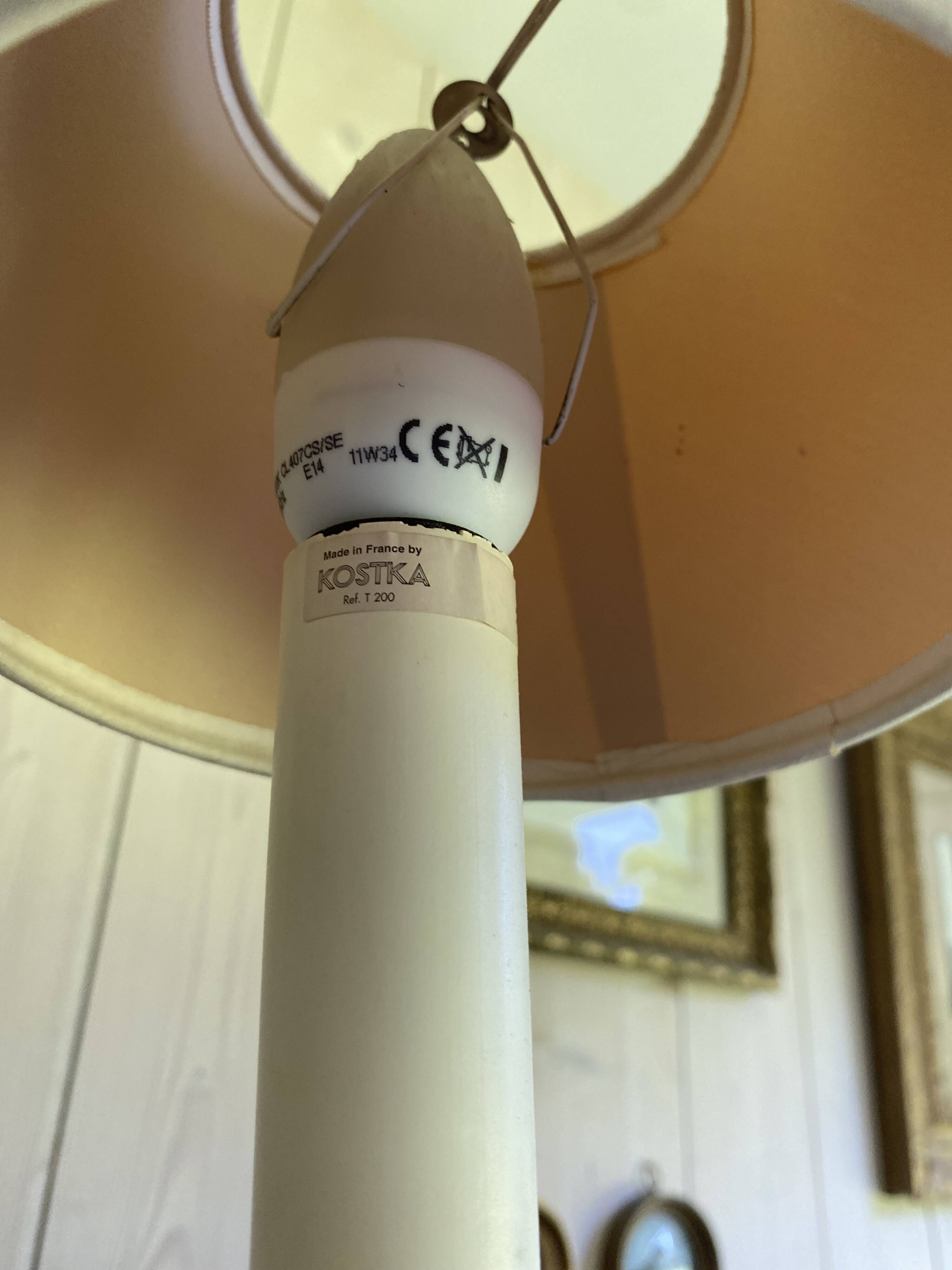 Kostka ornate metal lamp with 4 shades