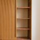 Vintage 1950s wardrobe in wood veneer.