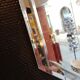 Vintage hexagonal beveled mirror