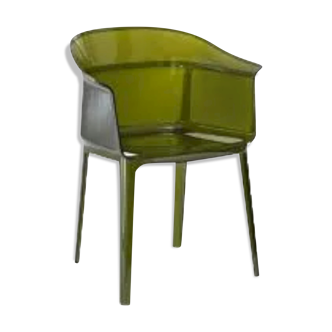 Bouroullec brothers' papyrus chair for Kartell, olive green