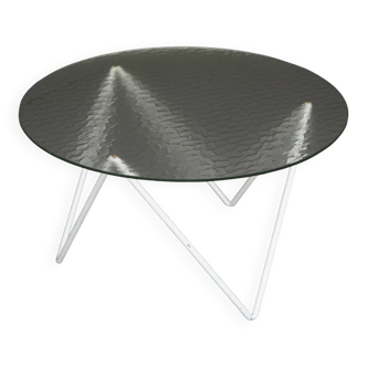 Table basse ronde minimaliste hollandaise. Années 1950