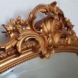 Former mirror gilded with pediment - 153 x 101 - Style Napoleon III
