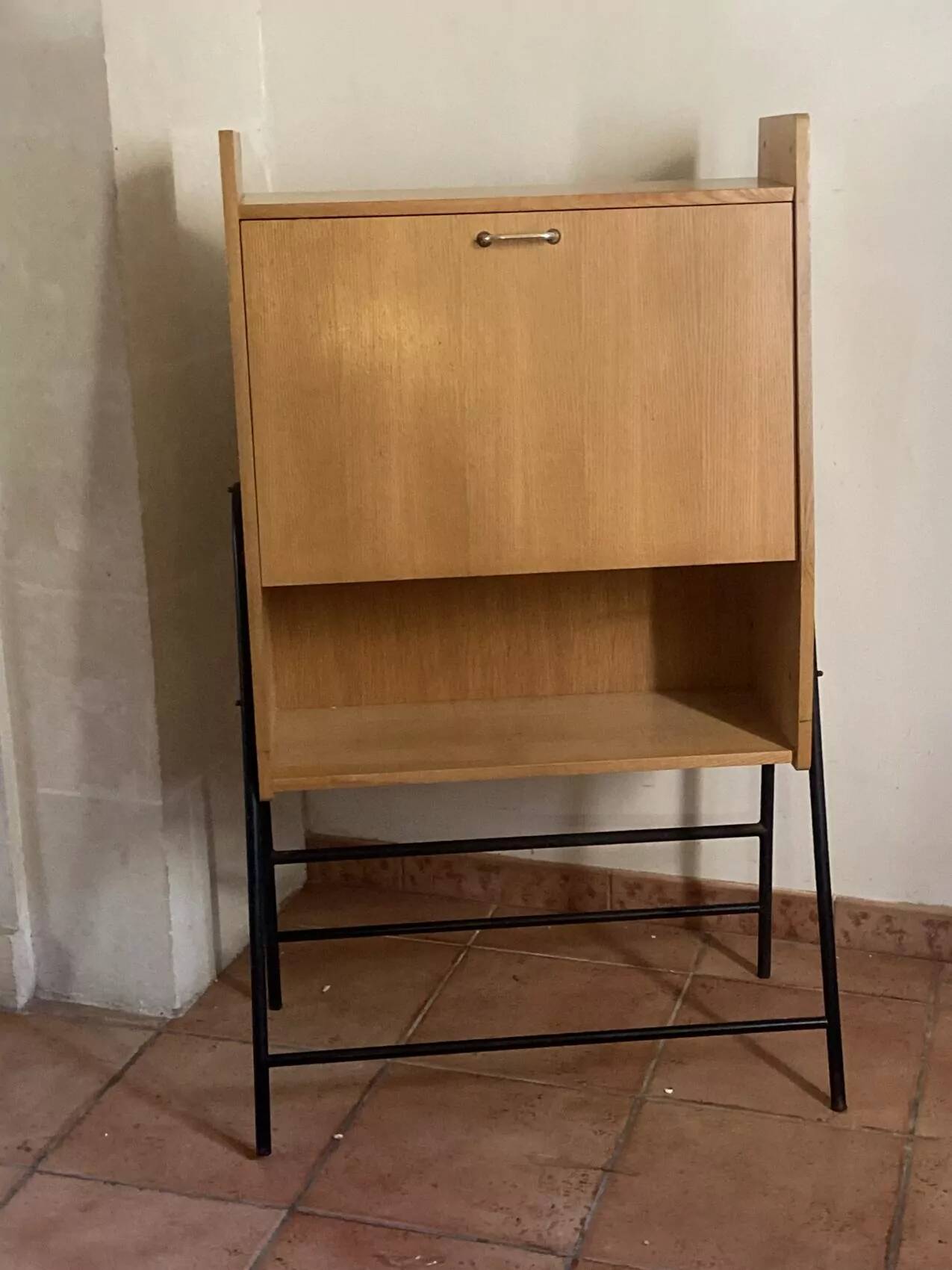 Wall-mounted secretary in the style of Jacques Hitier – 1960s