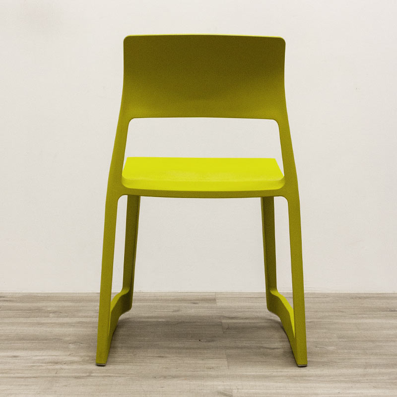 Vitra tip ton yellow-green reclining chair