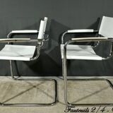 S33 Leather Armchairs, attributed to M. Stam for Fasem, Italy – 1970