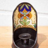 Gouda Holland ceramic candle holder madeleine model, hand candle holder, collection, 30's