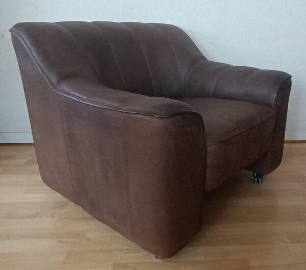 Fauteuil club suisse de Sede Designer Cuir Modèle DS44 années 1970