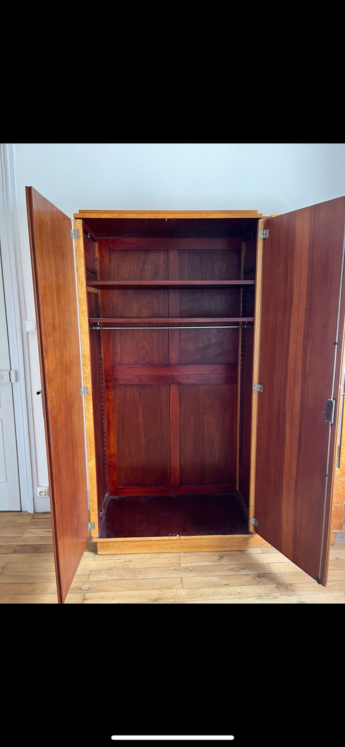 Art deco veneer cabinet
