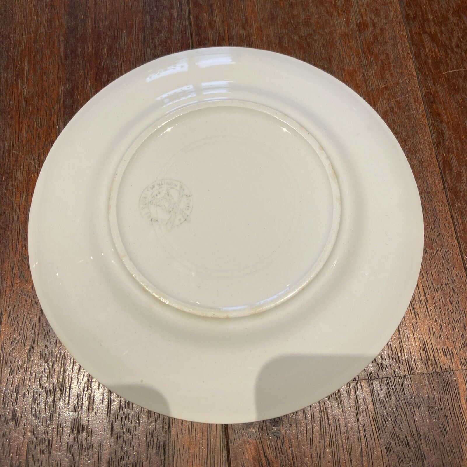 Set of 3 flat plates cloth cloth green vintage Moulin des Loups