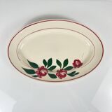 Grand plat ovale Sarreguemines "Samois", début XXe