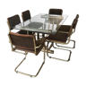 Ensemble de salle à manger chaises et table du 20ème siècle conférence