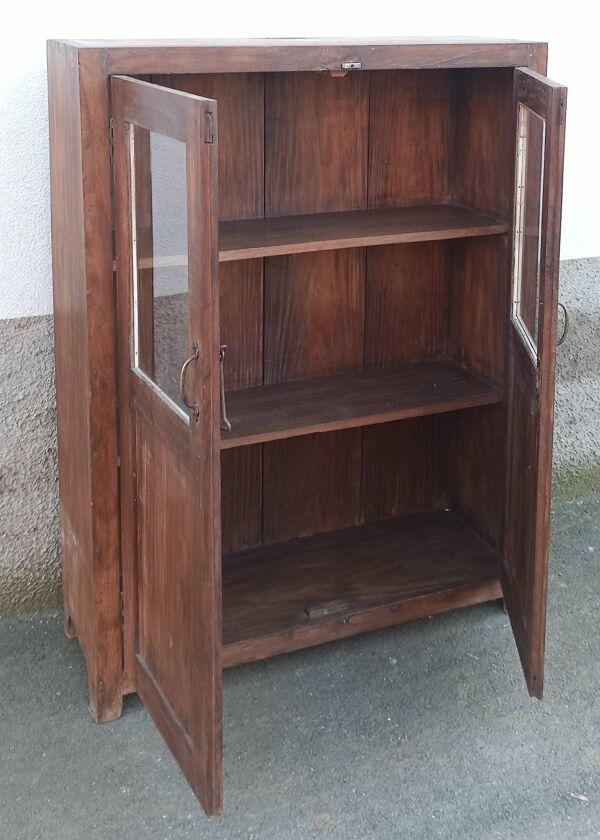 Armoire vitrée ancienne en bois