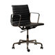 Charles & Ray Eames EA117 Office Chair in Black Leather and Chrome, Vitra