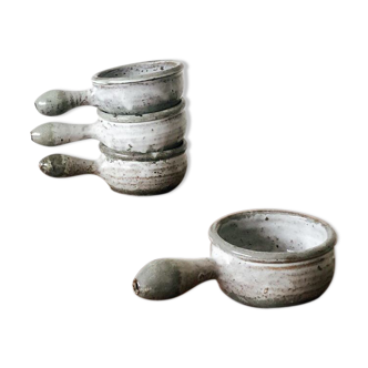 Set of 4 sandstone ramekins