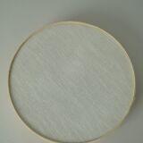 Mid-century modern wall sconce and ceiling light in linen and lace, Sweden, 1950s.