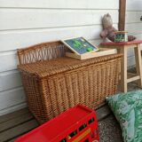 Wicker toy chest