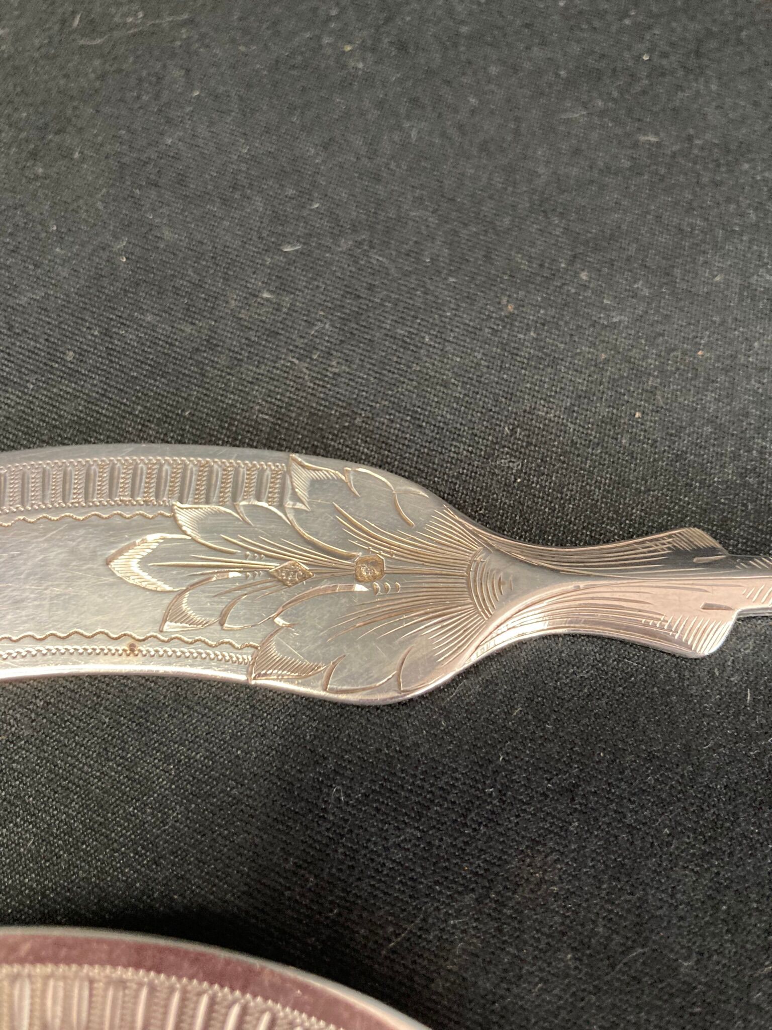 Two-piece silver ice cream service from the early 20th century