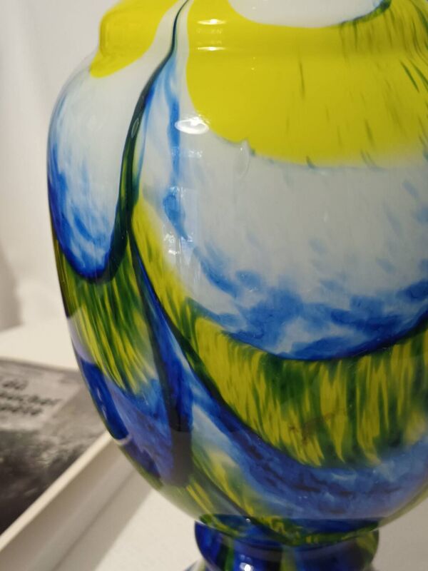 Vase verre soufflé Murano Carlo Moretti vintage